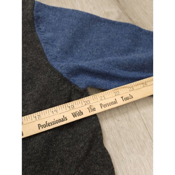 Stussy 100% Lambswool V Neck Long Sleeve‎ Sweater Colorblock Mens Medium - Picture 7 of 9